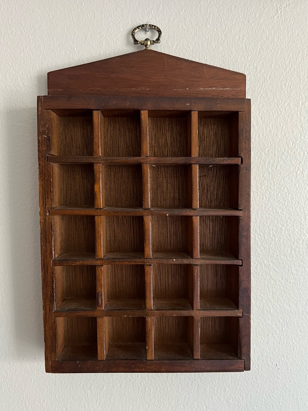 Vintage Wooden Miniature Collection Shelf